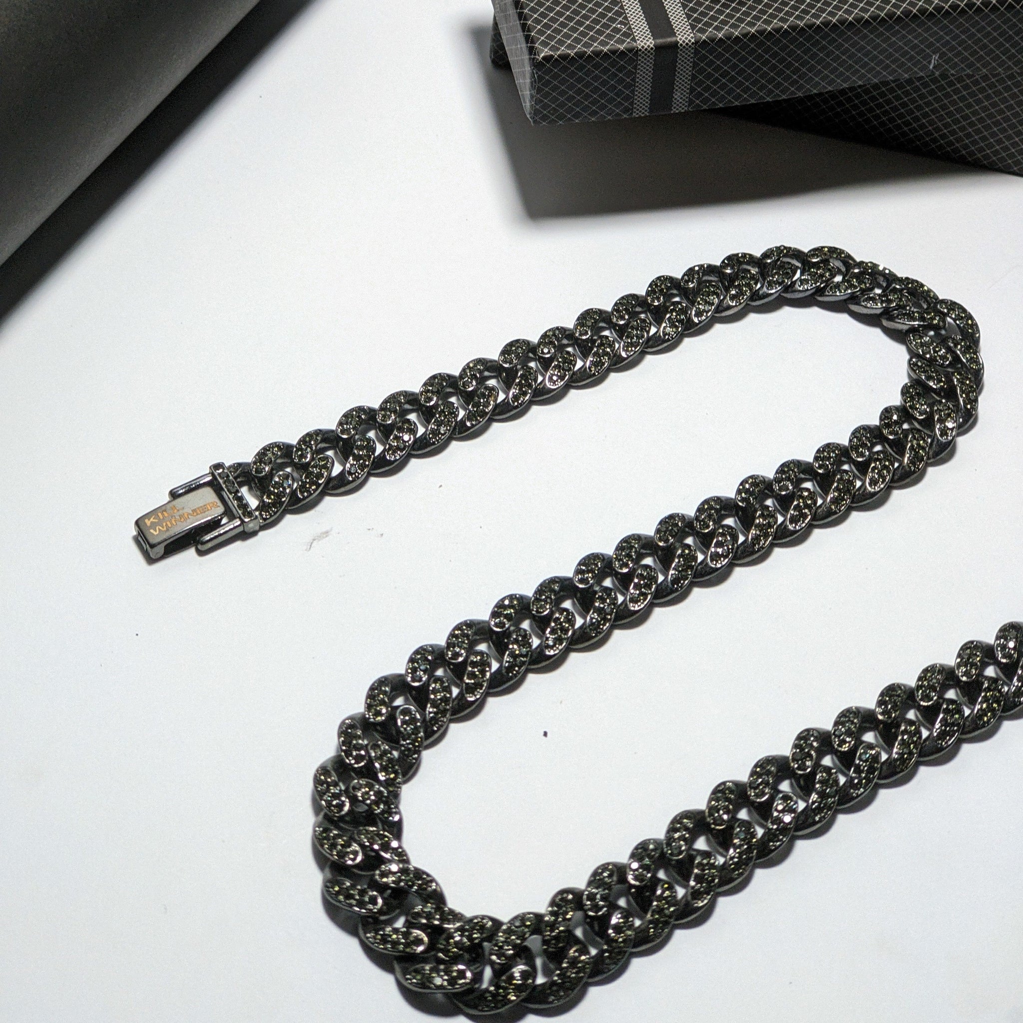 Zircon Miami Curb Cuban Chain  Necklace 13MM Bling Iced