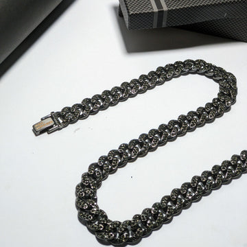 Zircon Miami Curb Cuban Chain  Necklace 13MM Bling Iced
